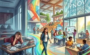 Vie étudiante dans un campus d'Ynov.