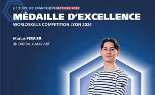 Medaille D'excellence pour Marius aux Worldskills