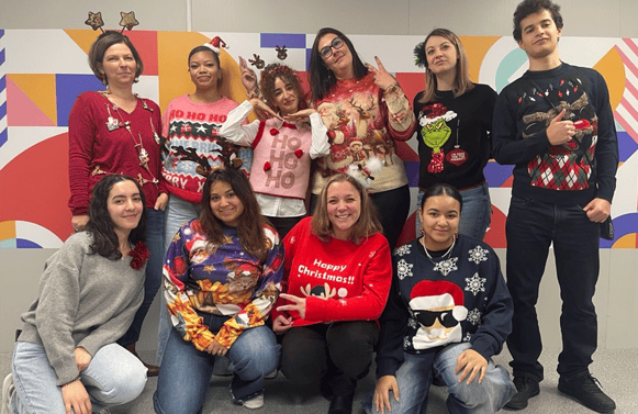 photo équipe noël