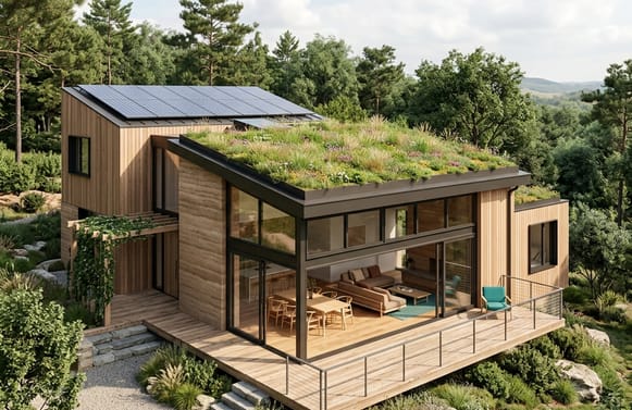Maison avec une architecture responsable