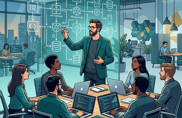 Des collègues autour d'une table avec leur ordinateurs.