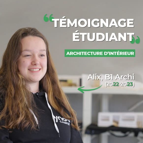 Témoignage étudiant, Alix en 1ère année Architecture d'intérieur