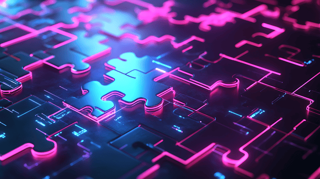 Puzzle néon