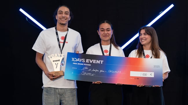 Ydays Event 2025, le projet SHUFFLE primé dans la catégorie Jeune Pousse