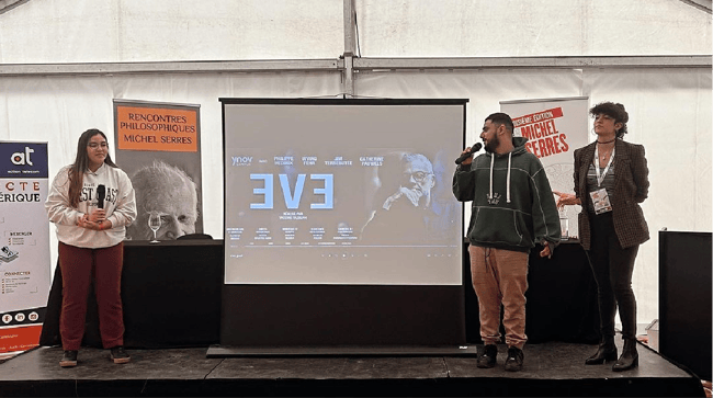 étudiants présentent leur film EVE aux Rencontres Michel Serres
