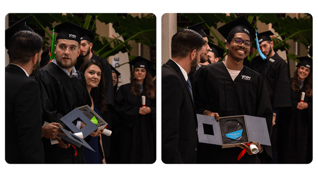 Paul Rocherau Major de promotion B3 Création & Digital Design et Yoan Ancelly, Major de Promotion