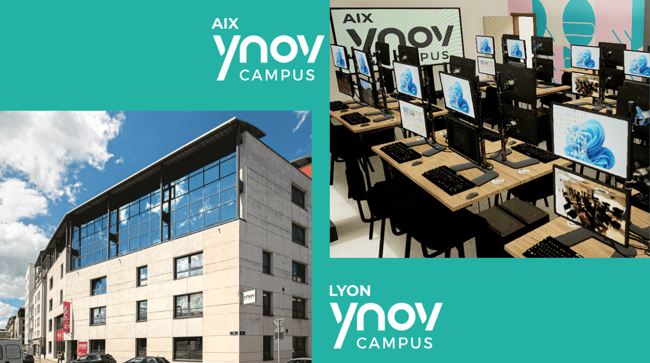 Les campus Ynov de Lyon et Aix-en-Provence
