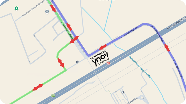 Comment acceder a Ynov - Flechage Route