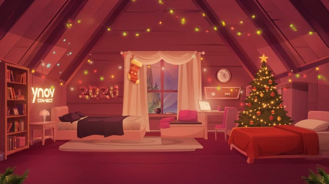 Fond d'écran festif étudiant YNOV Connect