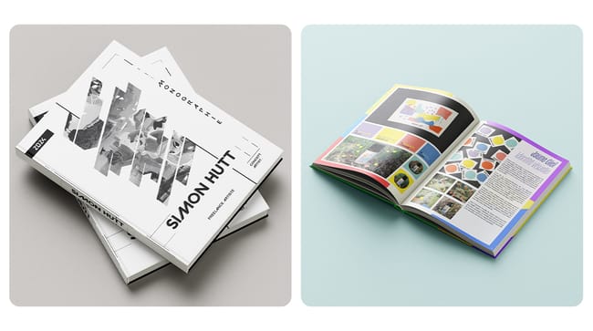 Première de couverture sur Simon Hutt (1) et double page intérieure au sujet de Camille Moreau