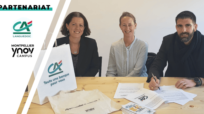 YNOV Montpellier signe un partenariat avec le Crédit Agricole