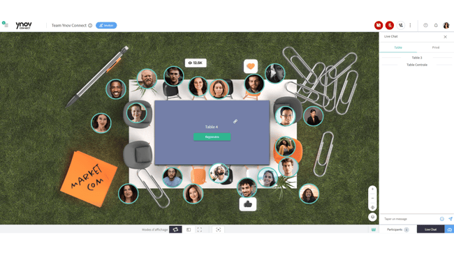 Interface de cours sur Glowbl