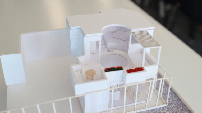 Projet fin de semestre - première année - architecture d'intérieur - maquette 2