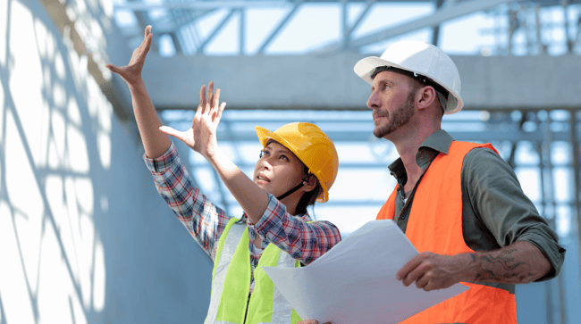 Ouvriers sur chantier