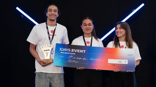 Ydays Event 2025, le projet SHUFFLE primé dans la catégorie  Jeune Pousse 