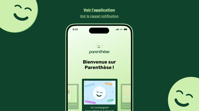 Parenthèse, l’application bien-être “slow tech” (3)