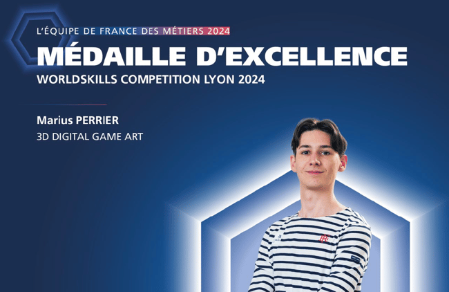 Medaille D'excellence pour Marius aux Worldskills