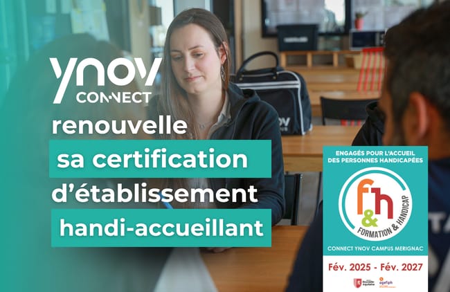 Ynov Connect valide à nouveau sa certification d’Établissement Handi-accueillant
